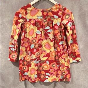 Hanna Andersson floral tunic top size 130 /  US 8